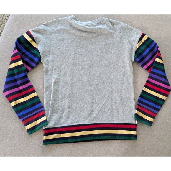 Crewcuts Girls Sweater Shirt Rainbow sz 14 Sequence Silver Sparkle Holiday - Picture 2 of 5